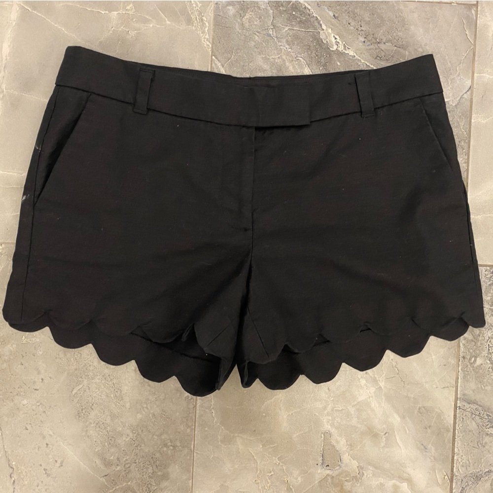 J Crew Black Lenin Shorts size 10